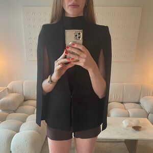 BCBGMaxAzria Black Cape Blazer